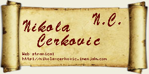 Nikola Čerković vizit kartica